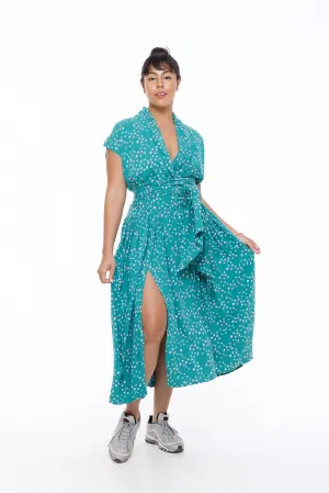 THE POINT DRESS - SPECKLED GREEN