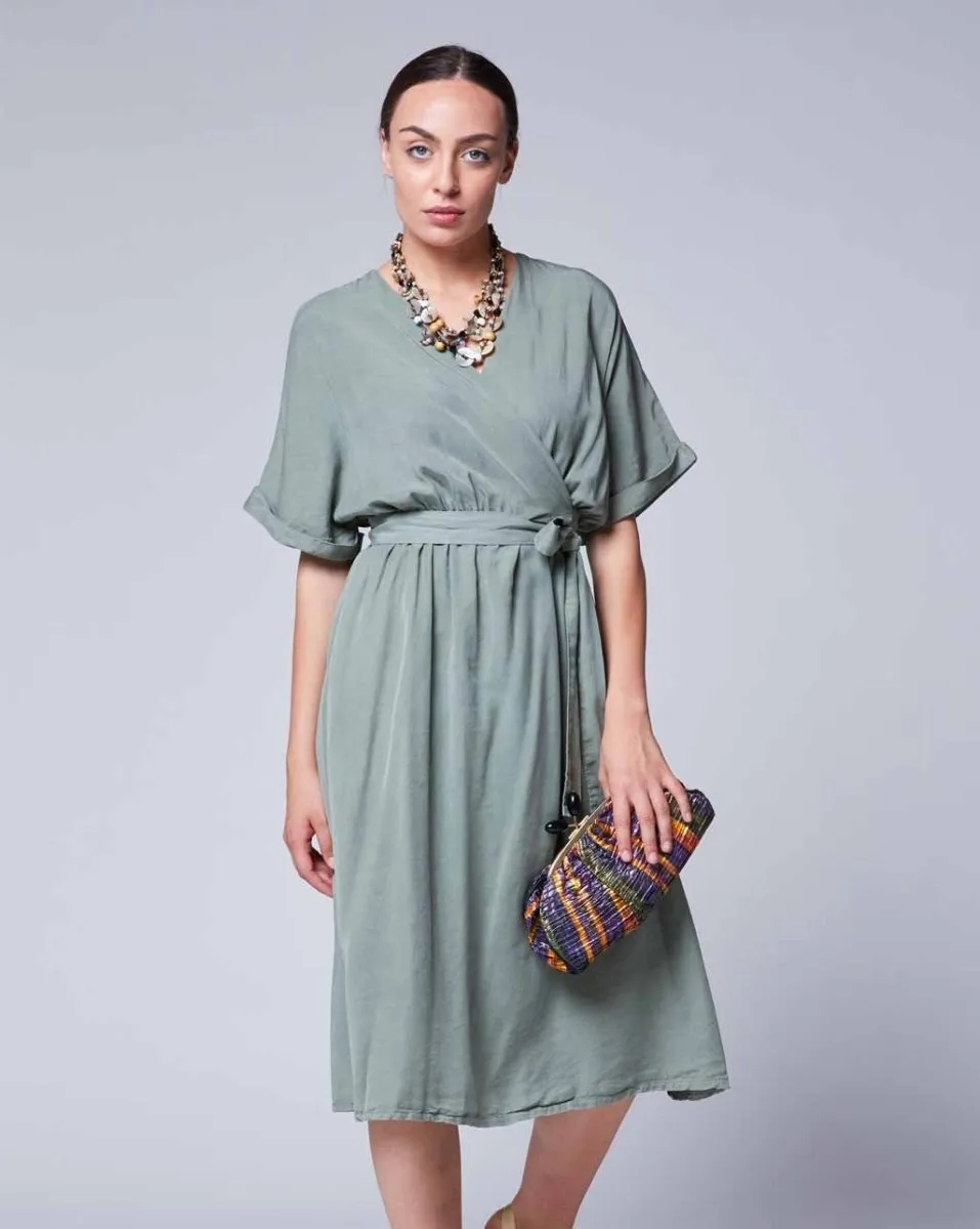 Tie Waist Wrap Dress