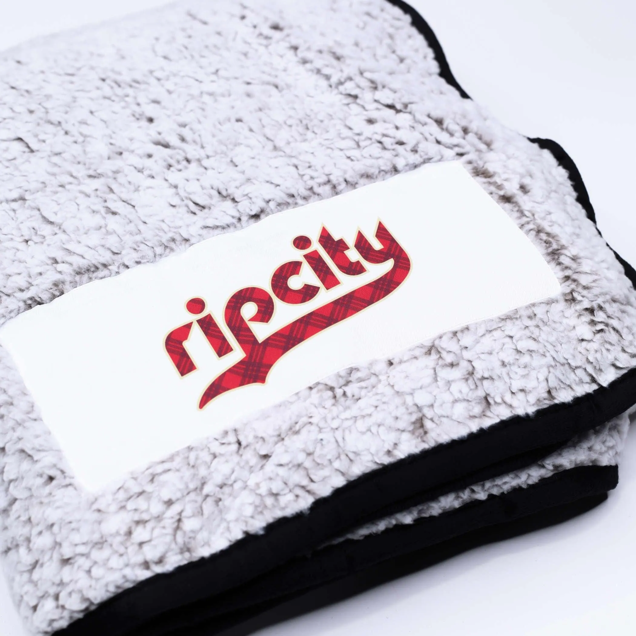 Trail Blazers ripcity Retro Plaid Frosty Fleece Blanket