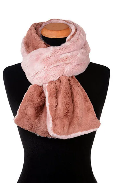 Two-Tone Classic Scarf in Frosted Faux Furs