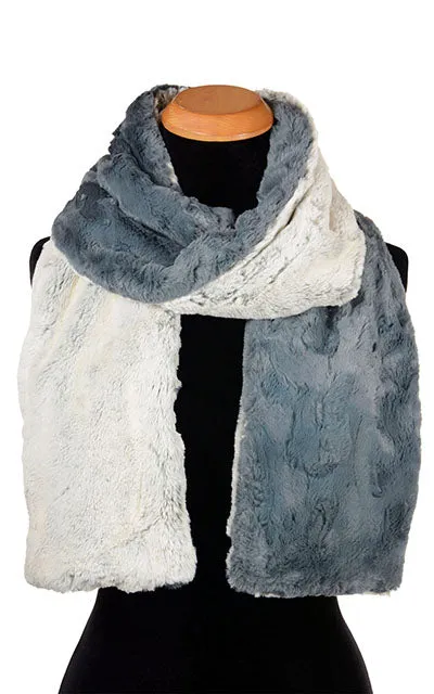 Two-Tone Classic Scarf in Frosted Faux Furs