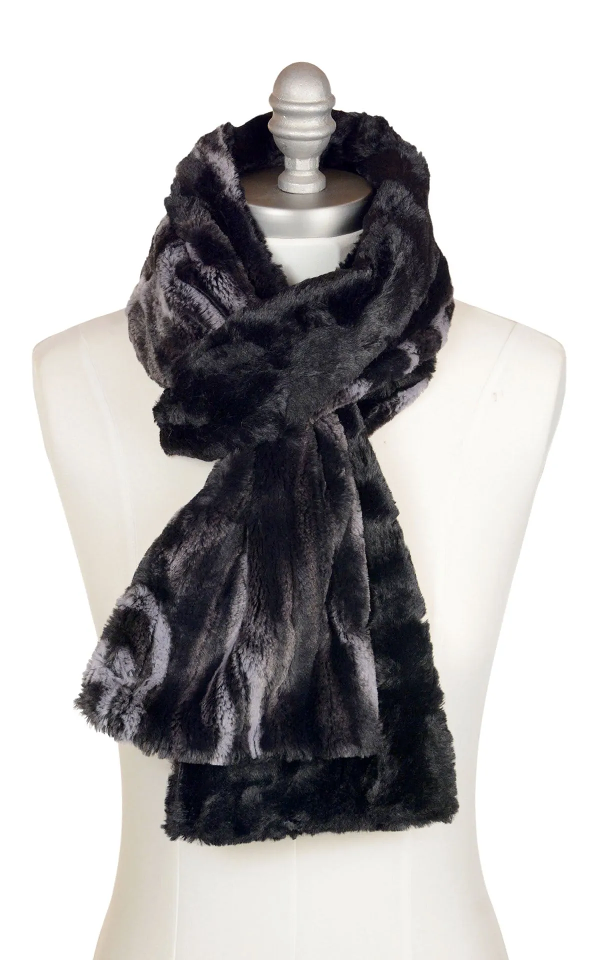 Two-Tone Classic Scarf in Marble Dune Faux Furs