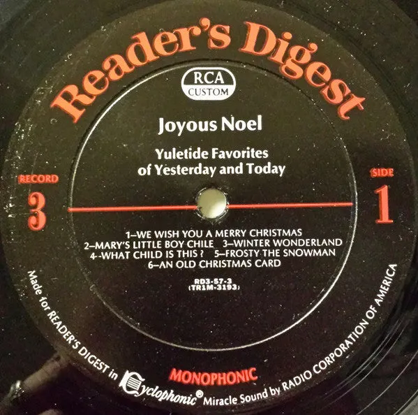 Various - Joyous Noel (4xLP, Comp, Mono) (NM or M-)