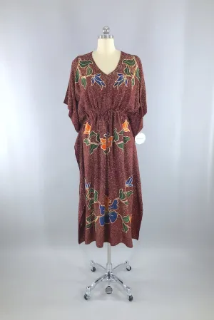 Vintage Batik Caftan Dress