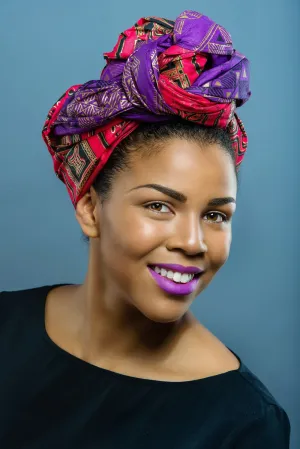 Wax print  Head wrap (Purple Only)