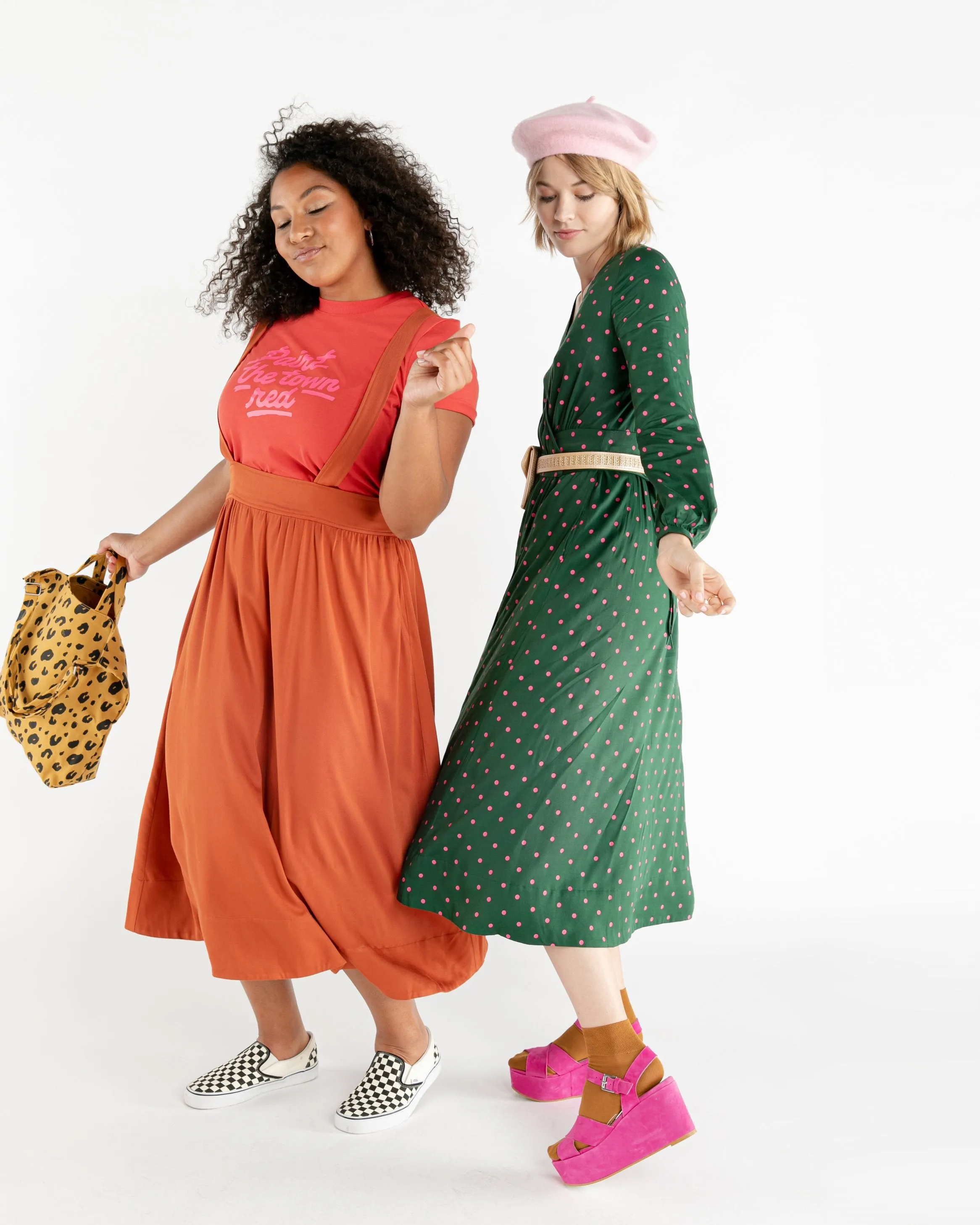 Wrap Dress - Evergreen Dot