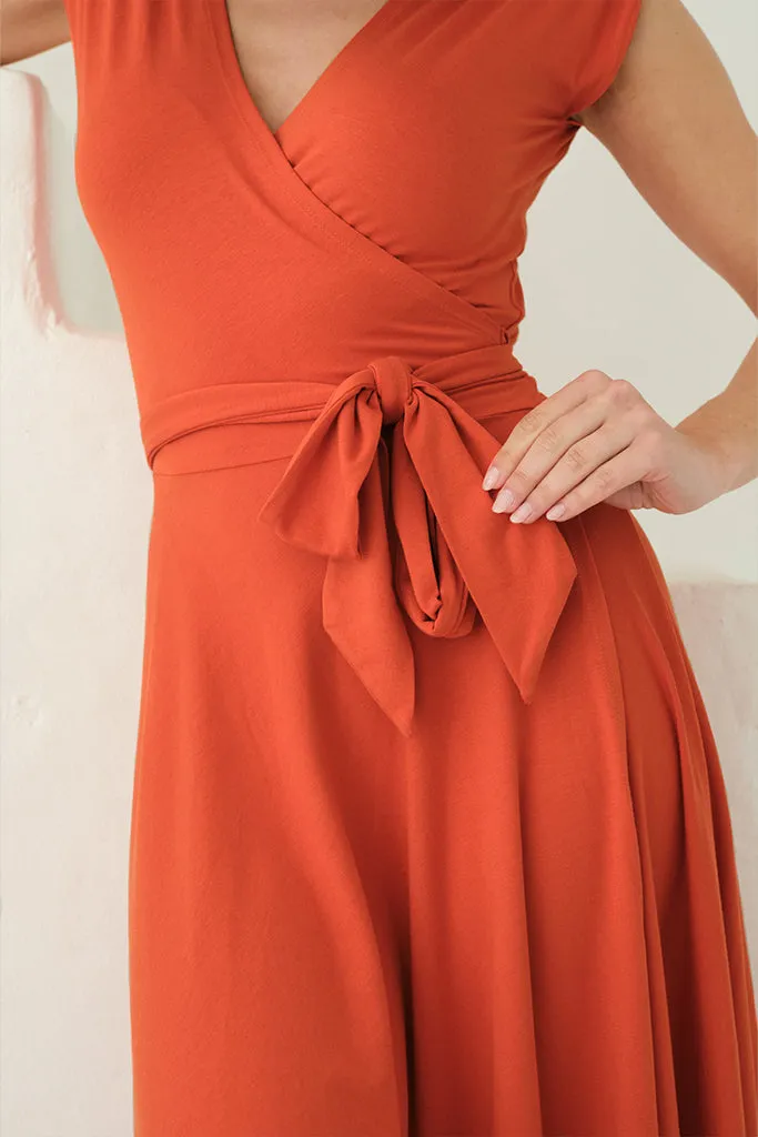 Wrap Dress - Flame