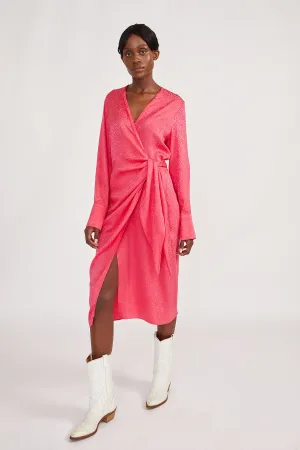 WRAP DRESS in Fuchsia