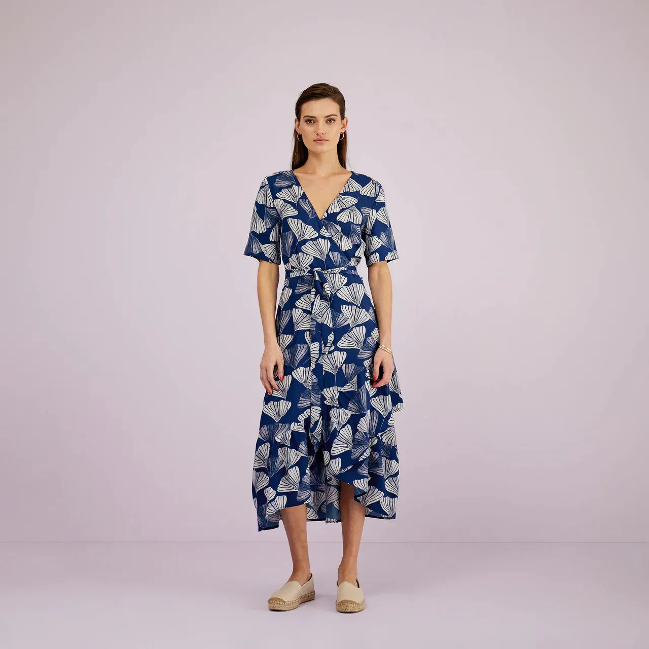 Wrap Dress | Navy Fans