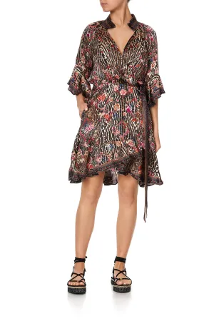 WRAP DRESS WITH RAGLAN SLEEVE LIV A LITTLE