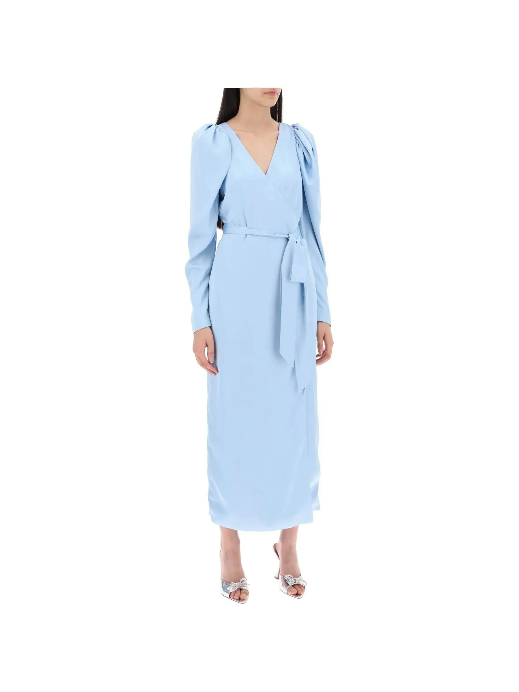 Wrap Midi Dress - Cotton - Women's Dress