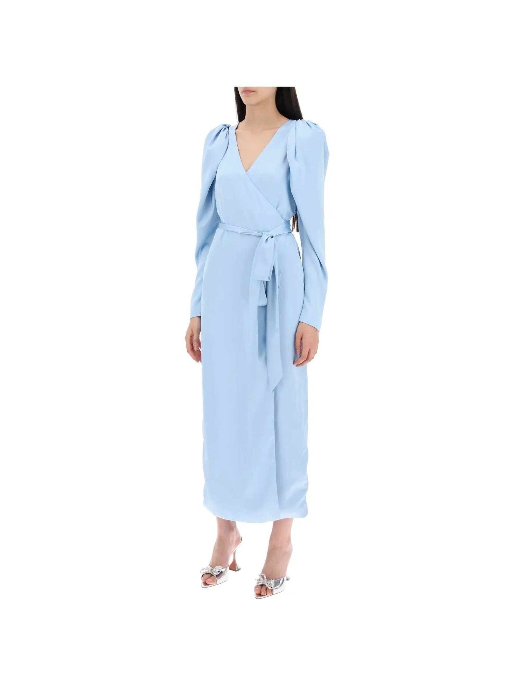 Wrap Midi Dress - Cotton - Women's Dress