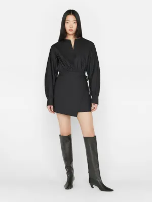 Wrap Mini Dress -- Noir