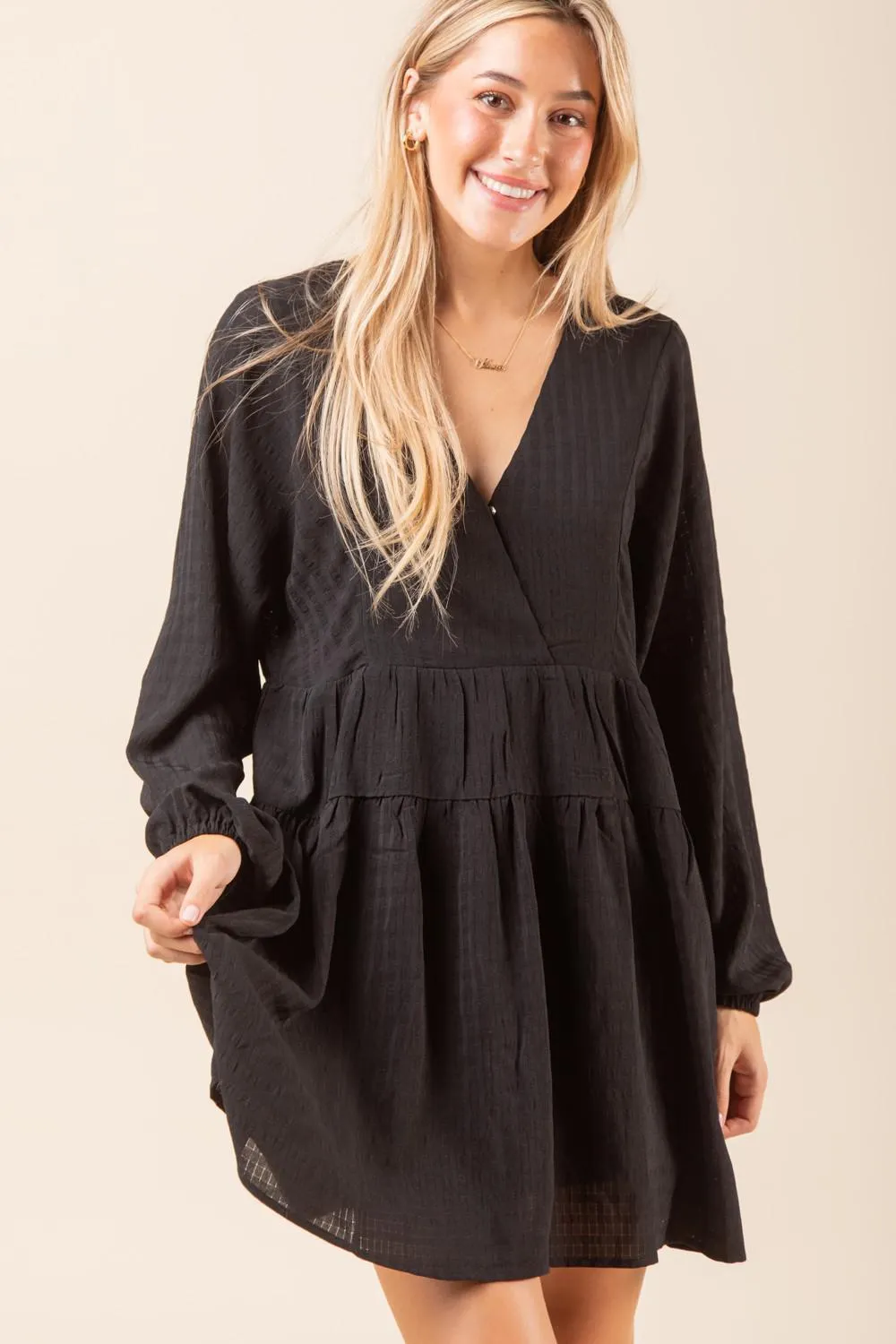 Wrap Woven Mini Dress