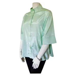 X - Frosty Winter Green Swing Art Top - Clearance