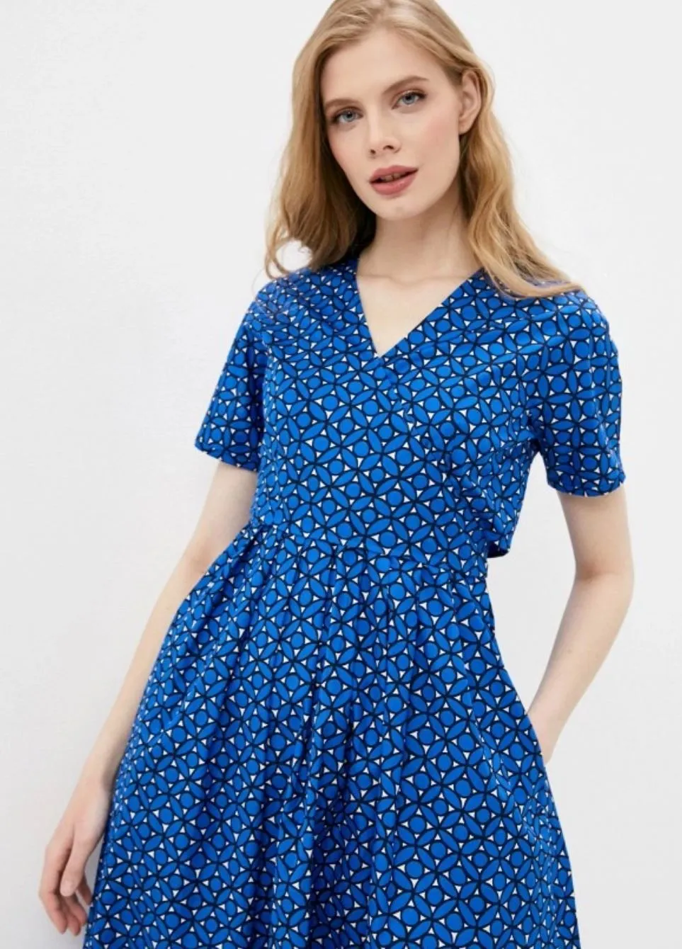 Zero Cotton V-Neck Midi Short Sleeve